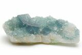 Cubic, Blue-Green Fluorite Crystal Cluster with Phantoms - China #217442-2